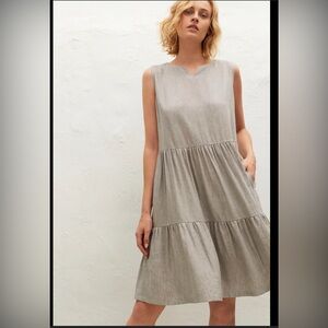 AMS Pure Collection NWT Gray Linen Side Pockets